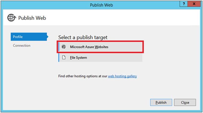 Microsoft Azure websites